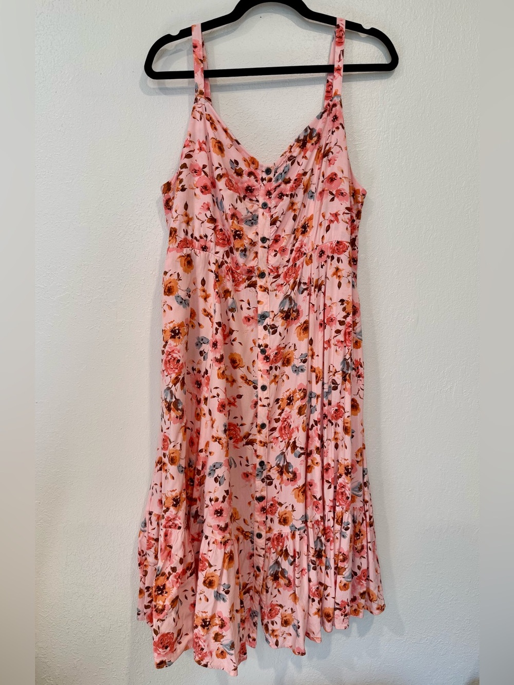 Torrid Floral Pink Spaghetti Strap Sundress